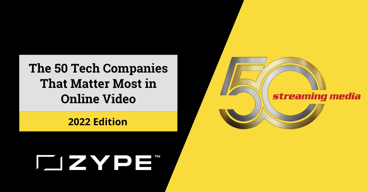 zype's tweet photo. We're honored @streamingmedia has named us one of the online video industry's 50 most innovative and influential tech companies for a third consecutive year! 🏆
Learn more about the 2022 list and our selection here: https://t.co/ps8hsi5JRe
#WeAreBacklight #ott #streaming https://t.co/wEtUVQXtTX