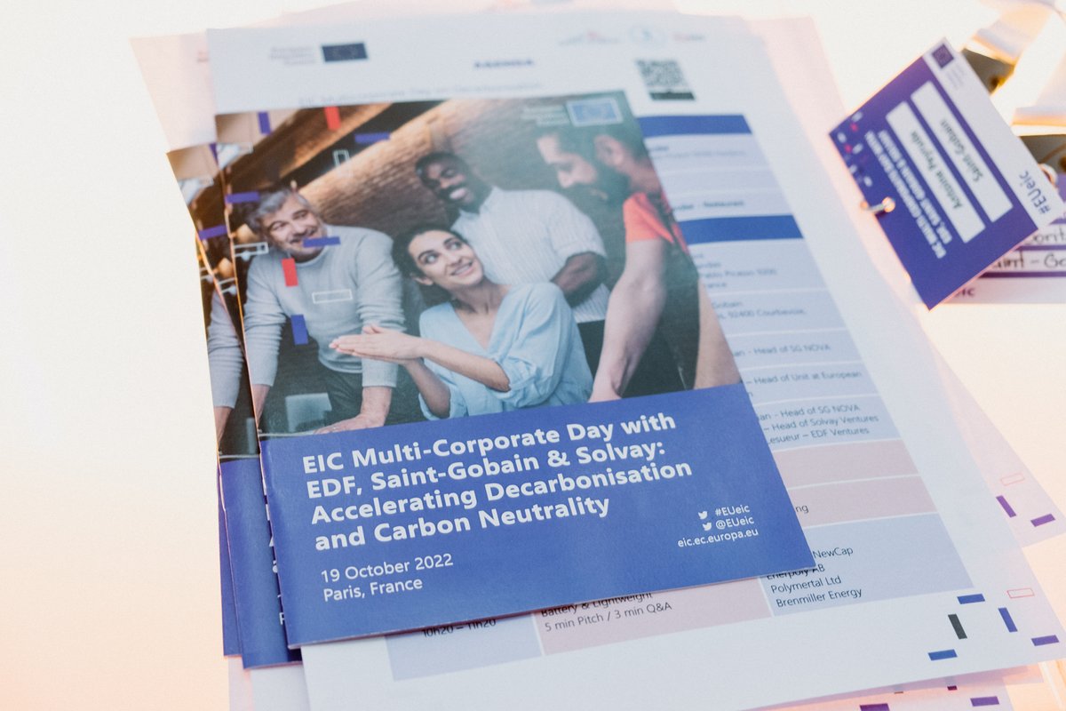 EUeic's tweet photo. Bonjour from Paris! 👋🇫🇷

Today 20 EIC #SMEs presented their #innovations at the #EUeic Multi-Corporate Day with @edfenergy, @saintgobain &amp; @SolvayGroup! 🚀

The aim is to form collaborations to accelerate the energy transition ⚡ and electrification &amp; battery technologies 🔋 https://t.co/jcVGR80vQj
