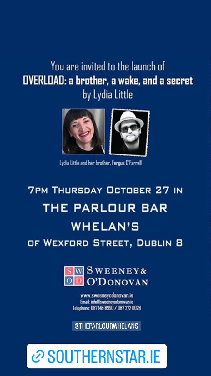 OVERLOAD launch <a href="/whelanslive/">Whelan's</a> 
Thursday 27th October 7pm 
Parlour Bar in Whelans , Dublin