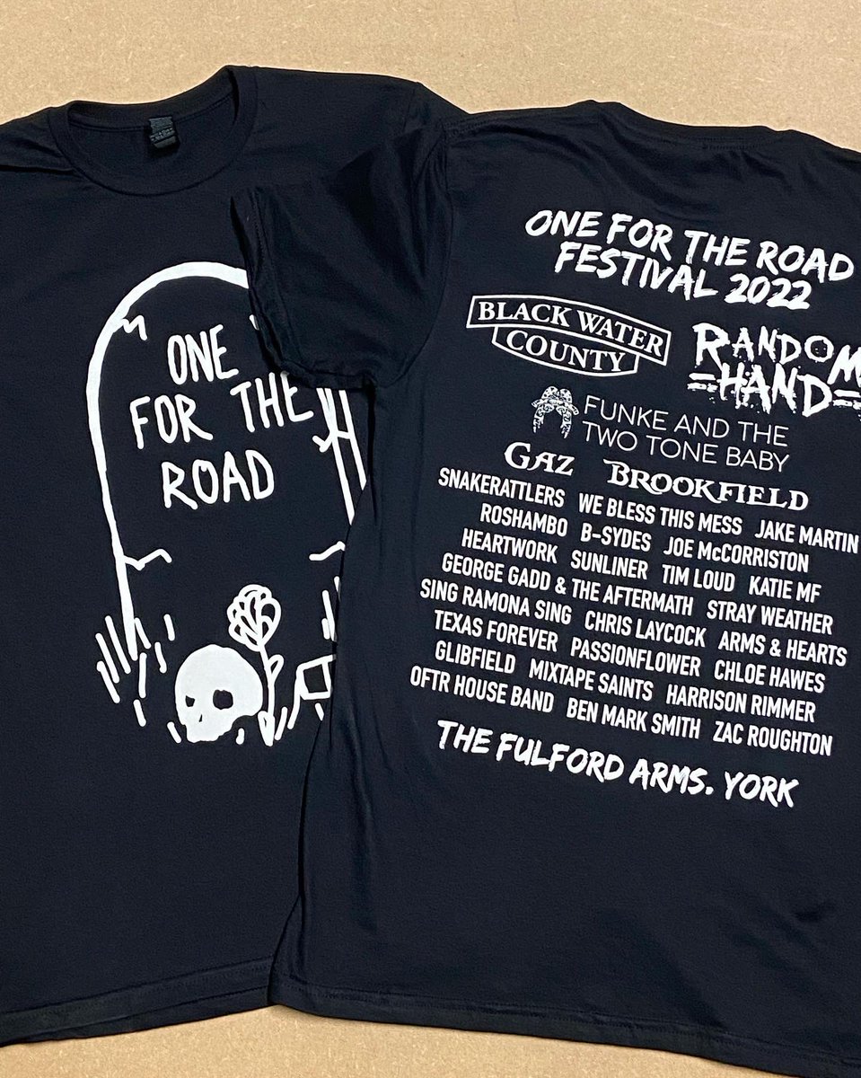 New tees for One For The Road festival, the event is almost sold out at the weekend, but if you’re quick enough you might be able to grab a ticket!!
#festival #tshirtprinting