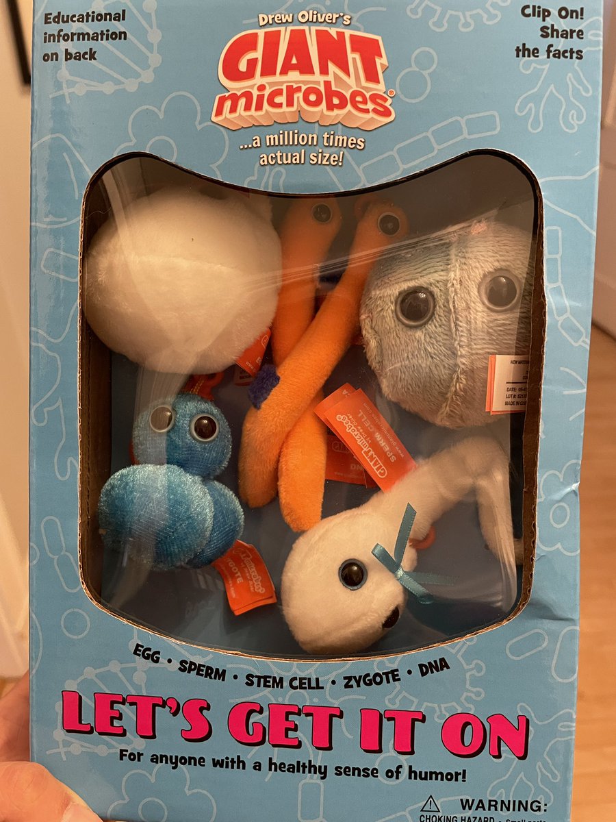 MaikoKitaoka's tweet photo. This adorable @GIANTmicrobes box from @khourmark encompasses so many of my scientific questions! Which helps me smile when this #NewPostdoc feels overwhelmed/confused or has a rough time. Now where to proudly display? 🤔😊 https://t.co/PBwfIURNLB