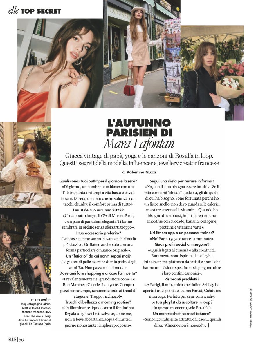 Mara Lafontan's Parisian Autumn with Elle Magazine.