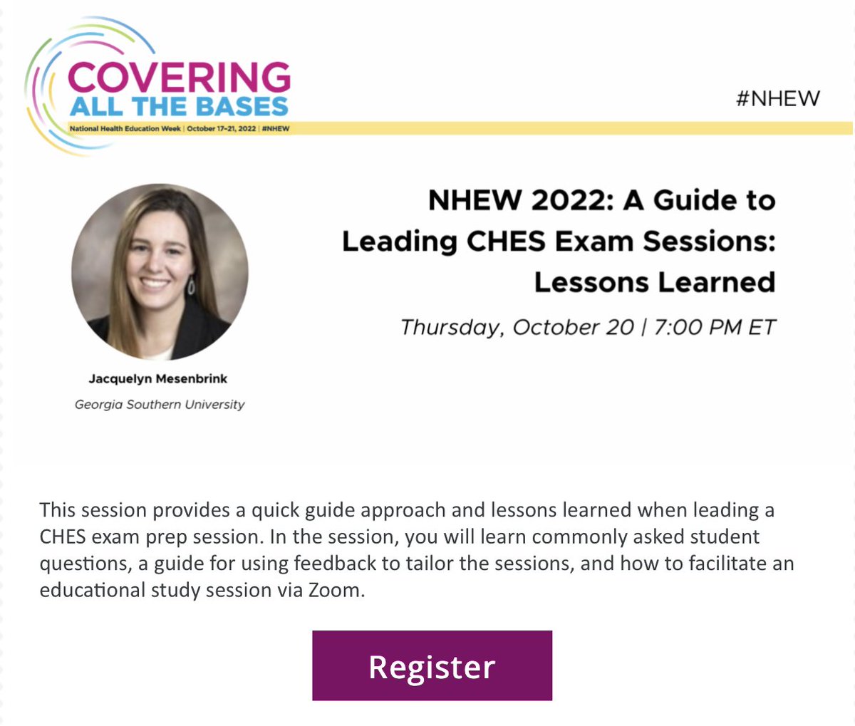 Don't forget to tune into today's webinar at 2pm focused on Navigating Ethical Dilemmas. Tomorrow's webinar (Thursday) will cover Professional Preparation/Career. Register here: ow.ly/HNh450L9LlW