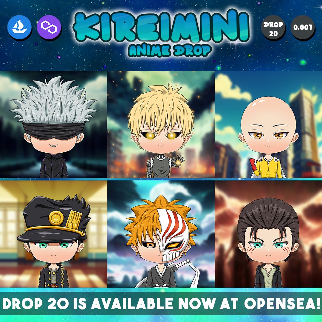Kireimini_NFT's tweet photo. 🇯🇵NEW DROP🇯🇵
Kireimini Wave 20 is LIVE!
Anime Special🇯🇵
LFG🚀🚀🔥🔥
Recent resold = 0.025
VT = 0.65

Link https://t.co/ZFHEU6C3pI

Cool frens to follow:
@VioArt6 
@Dungaboo 
@Mr_Blot_One 
@Soulmate889 
@teibol7 
@jhjcripto
@0xHatake
@akarayume

#NFT #NFTcommunity #NFTcollector https://t.co/L1ycUDat4M