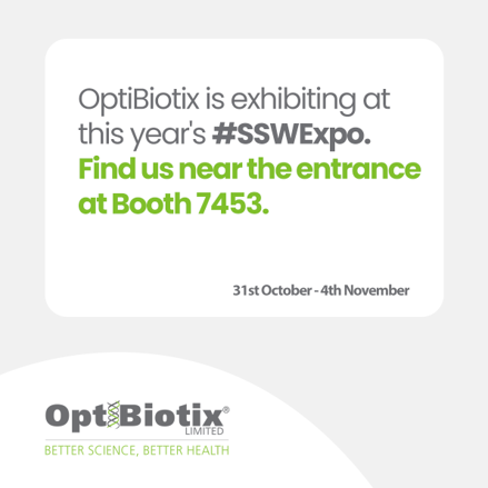 OptiBiotix is exhibiting at this year's #SSWExpo. Find us near the entrance at Booth 7453, where we'll be showcasing our range of #prebiotic #ingredients including SlimBiome, LeanBiome and WellBiome.

We look forward to seeing you there!

west.supplysideshow.com/en/home.html