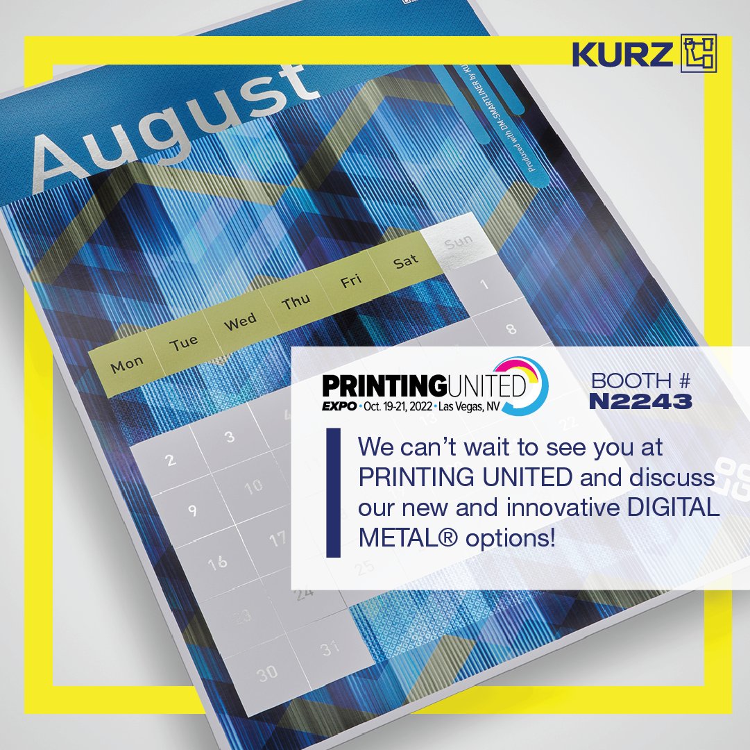It is finally time for Printing United this week! Visit our booth #2243 to learn about all the possibilities KURZ offers to amplify your product designs. 

We hope to see you there!

#KURZusa #PRINTINGUnited #PRINTINGUnitedExpo