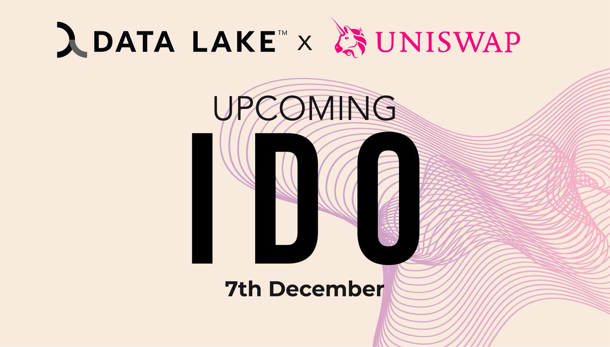 DataLakeToken's tweet photo. You’ve been asking, and here it is.
We are thrilled to announce that the $LAKE token #IDO will be happening on Wednesday December 7th 2022!

📅 When? 7th December.
🦄 Where? On Uniswap, Ethereum.
💧 What? $LAKE, the token fueling Data Lake.

Read more: https://t.co/wFZeQlHGLT https://t.co/rTKEm5f3sc