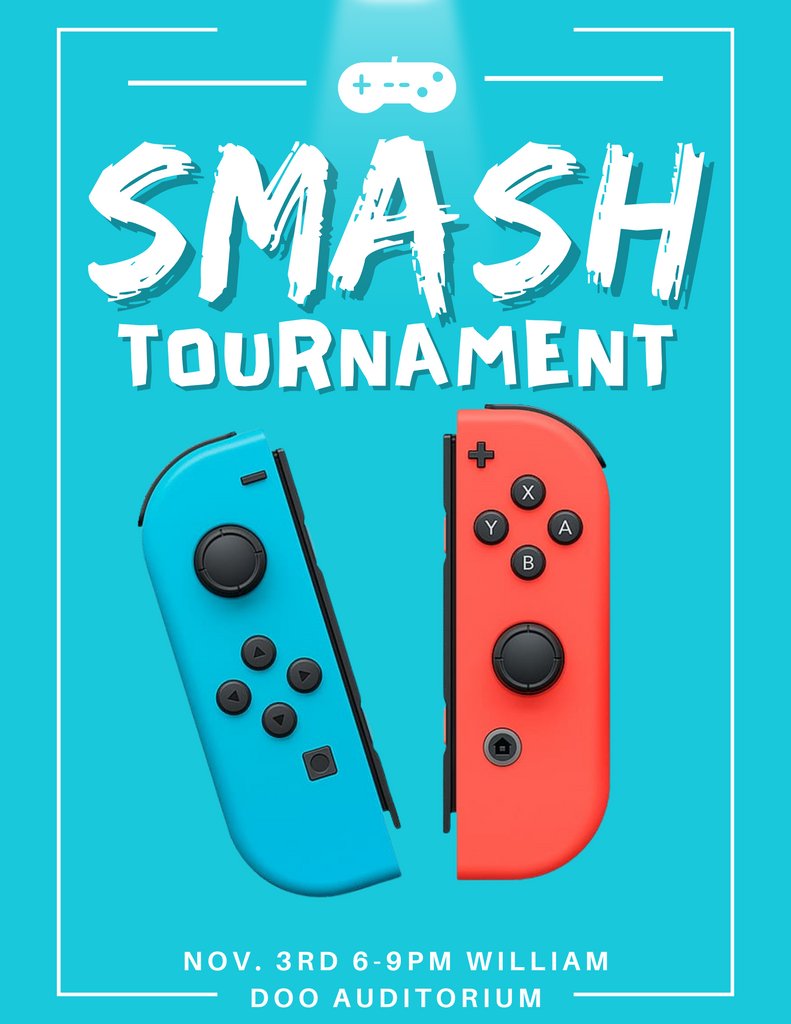 Do you play Smash Bros?🎮️ Do you think you're the best at New College?😎 Come out and play against fellow players and compete for prizes!🏆️

See you at the William Doo Auditorium (basement of 45 Willcocks St.) on Nov. 3rd, 6-9pm 

FREE Snacks and Candy for All Participants