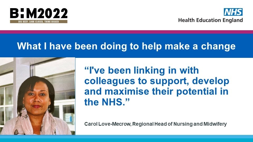 NHSHEE_Midlands's tweet photo. HEE is a proud supporter of #BlackHistoryMonth. Our Regional Head of Nursing and Midwifery, @MecrowLove, tells us what she has been doing to help make a change. https://t.co/R4ciKqNzU5