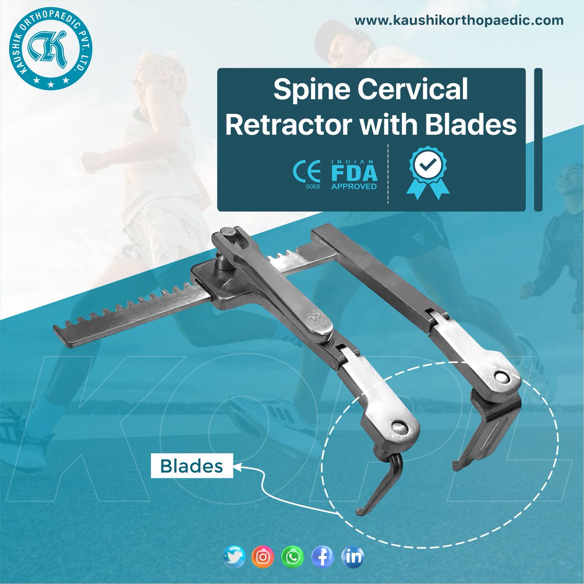 KaushikLtd's tweet photo. Spine Cervical Retractor with Blades
For more inquiries please feel free to contact us
+91 9811409488
Email: info@kaushikorthopaedic.com
mktg@kaushikorthopaedic.com
Website: https://t.co/vn3XSD1QZQ
#kaushikorthopaedic #spinecervicalretractor #orthopaedictools #orthopaedicimpant https://t.co/9p5UF2ESSS