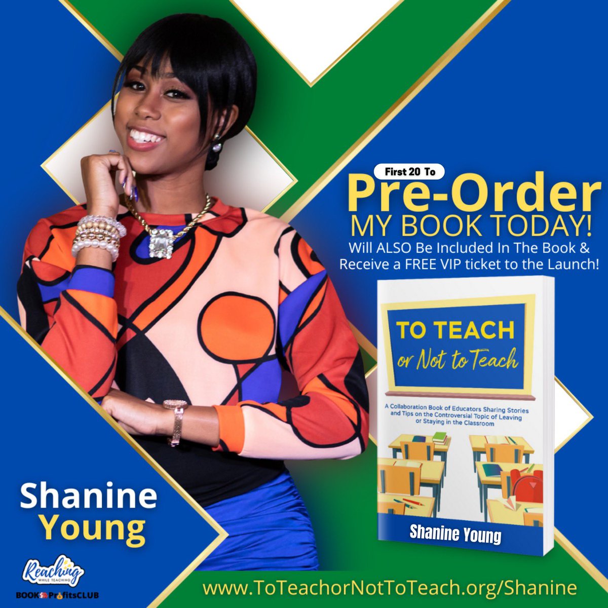My new book “To Teach or Not to Teach” is now available for preorder and the 1st 20 people to preorder will be mentioned in the book & get a VIP ticket to the book launch and entry into our $100 raffle 🎉🎉 #toteachornottoteach