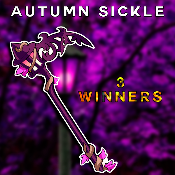 tam4shii's tweet photo. BRAWLHALLA GIVEAWAY:

🔹 x3 AUTUMN HARVEST SICKLE

REQUISITOS:
✅ Dar Follow (@tam4shii)
✅ Like y Retweet
✅ Etiquetar a un amigo

Ganador se anunciará el Viernes 21/10.

#Brawlhalla #BrawlhallaGiveaway https://t.co/8FfqNu3qjP