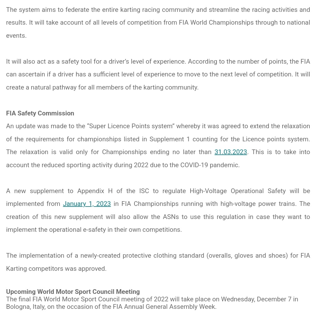 FIA rewrites rules bigger mirrors, improved roll hoop structures
