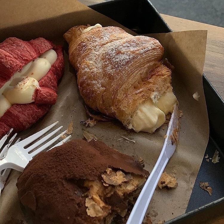 cream stuffed croissants