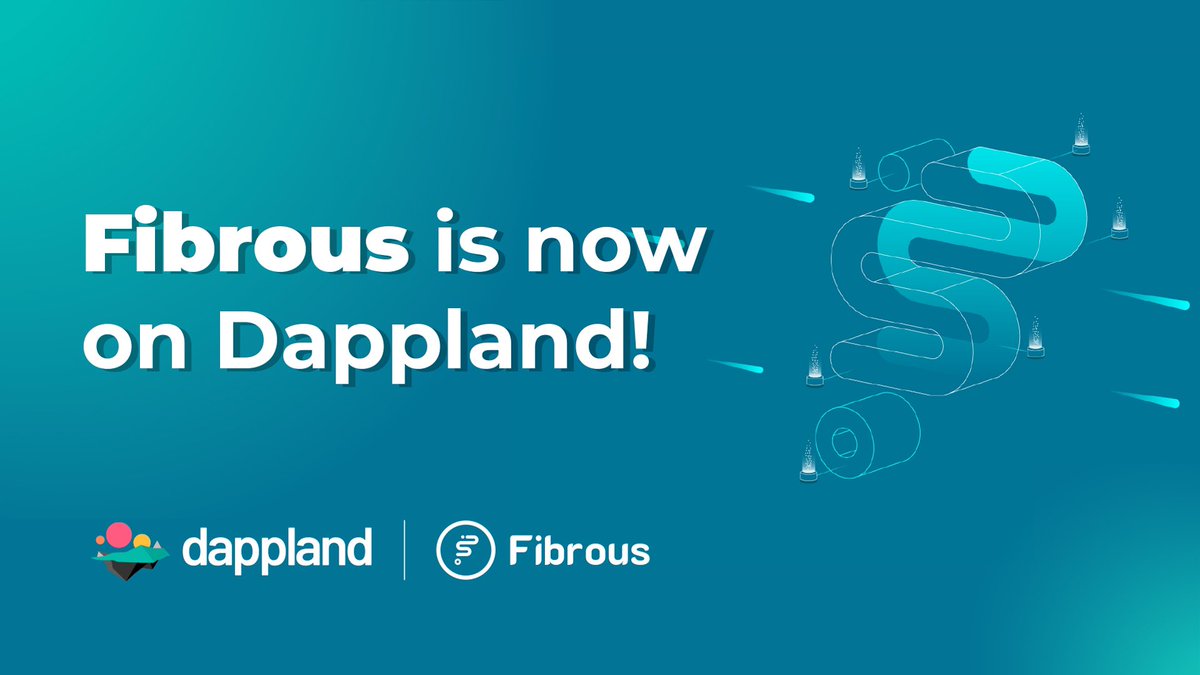 We are pleased to be in @dapp_land! dappland.com/fibrousfinance Special thanks to the @argentHQ 🧡 Team Fibrous continues to build! #StarkNet #FibrousFinance
