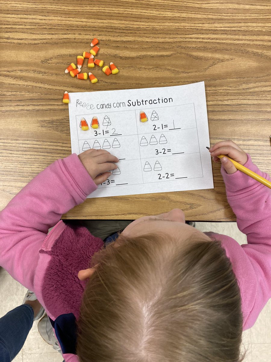 Candy corn subtraction 🎃 @DicksonTigers