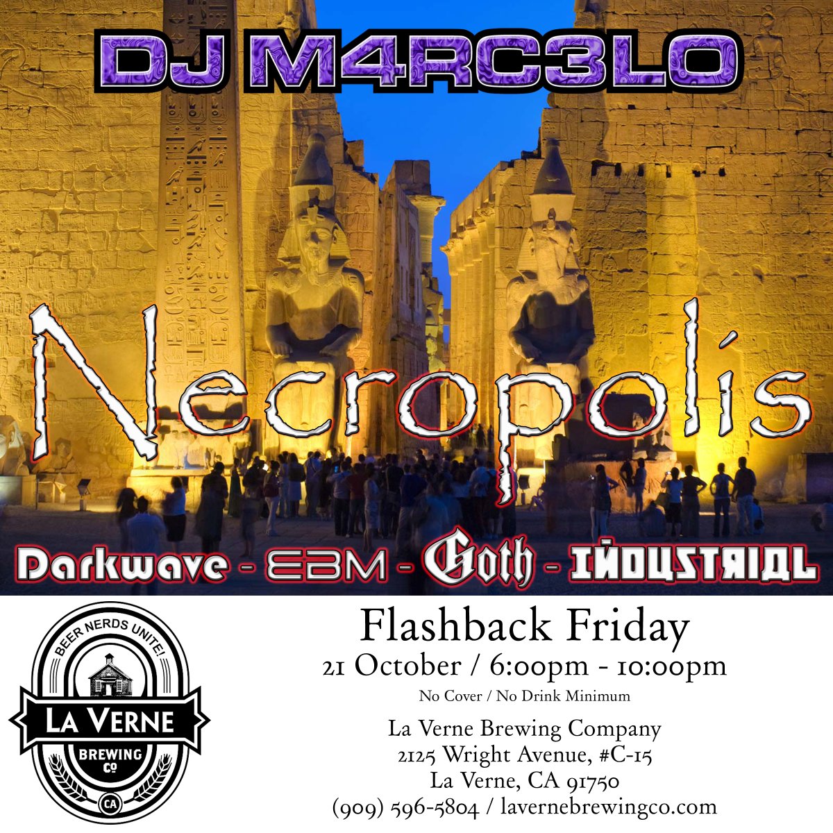 DJM4RC3L0's tweet photo. FRIDAY NIGHT "Listen to them. Children of the night. What music they make." - Dracula
Great Beer! Great Music!
No Cover / No Drink Minimum
#music #flashbackfriday #dance #beer #goth #gothtober #musicjunkie #losangeles #laverne #ebm #industrial #darkwave
https://t.co/IAkuxYIduO https://t.co/FCAY9QYo0D
