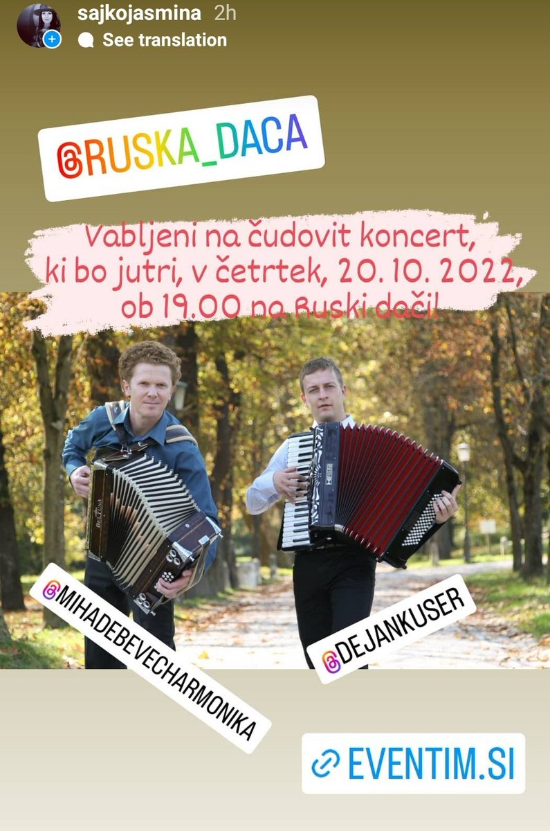 MihaDebevec's tweet photo. Vabljeni! #koncert #spopadharmonik #ruskadaca #mihadebevec #dejankuser #harmonika #accordion https://t.co/wcrbCdz4A1