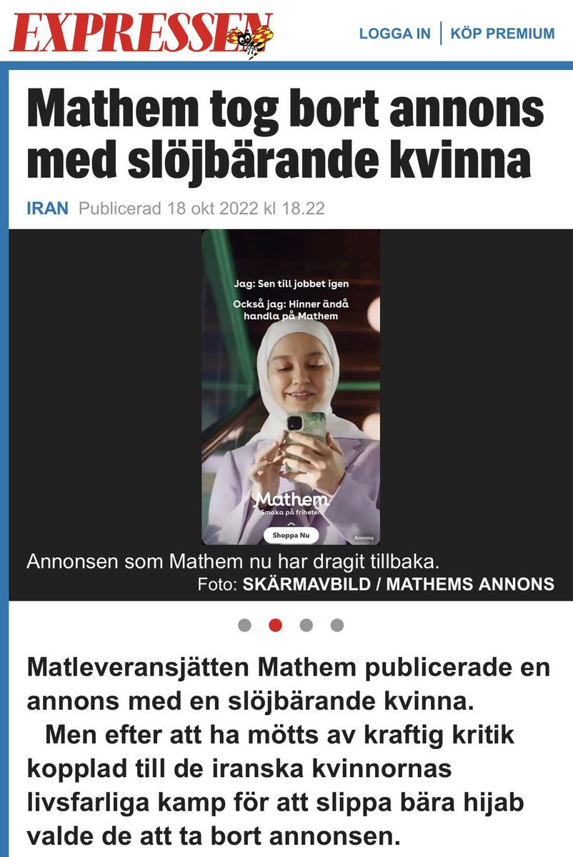 bilaaan1's tweet photo. Så länge det pågår en revolution i Iran ska kvinnor i Sverige som bär slöja inte synas. Då vet vi det. https://t.co/5CWbvl57ZZ
