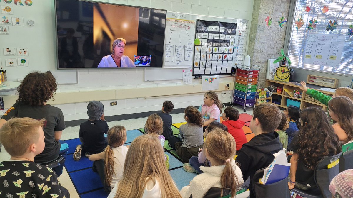 When a mystery reader cannot be physically present, they can zoom in! Thank you to A's grandma for joining us today in <a href="/taylorduckman/">Taylor Duckman</a> classroom  <a href="/IndianTrailScho/">Indian Trail School</a> #112Leads