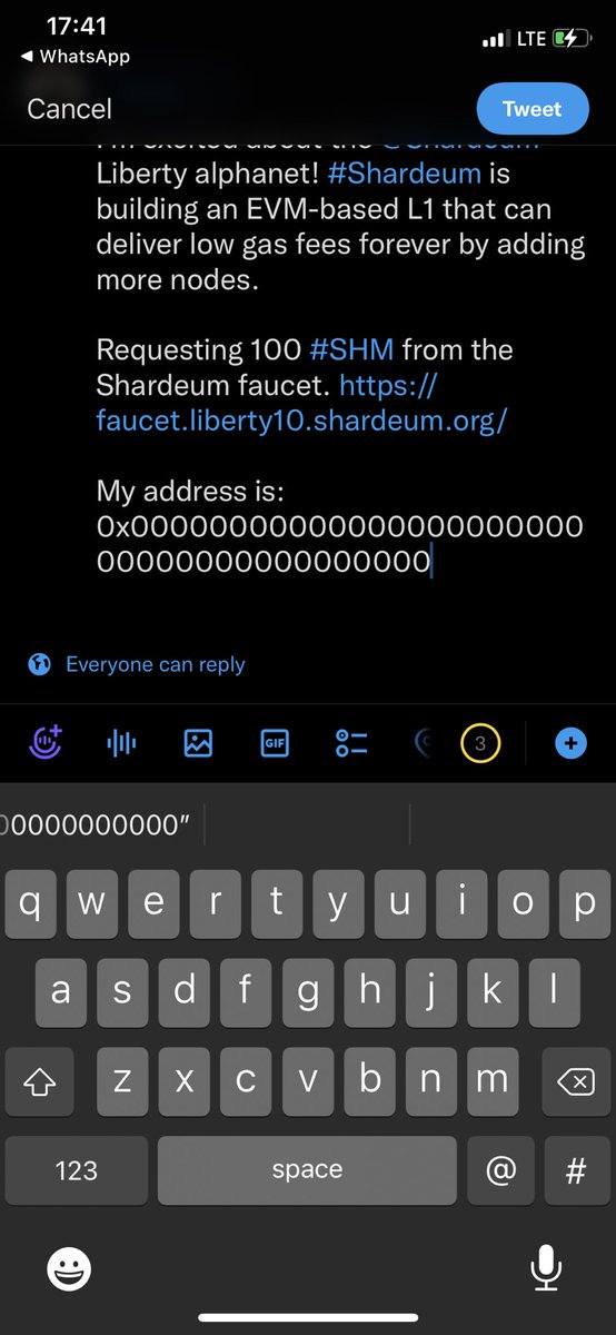 Add network to your MetaMask wallet. 

 You currently would have Shardeum 1.5 and 2.0.

2. Follow faucet.liberty10.shardeum.org

faucet.liberty20.shardeum.org

To claim some $SHM 
 Click on “Tweet Now”
It’s will direct you to your twitter page, 

Now go back to your wallet copy address.