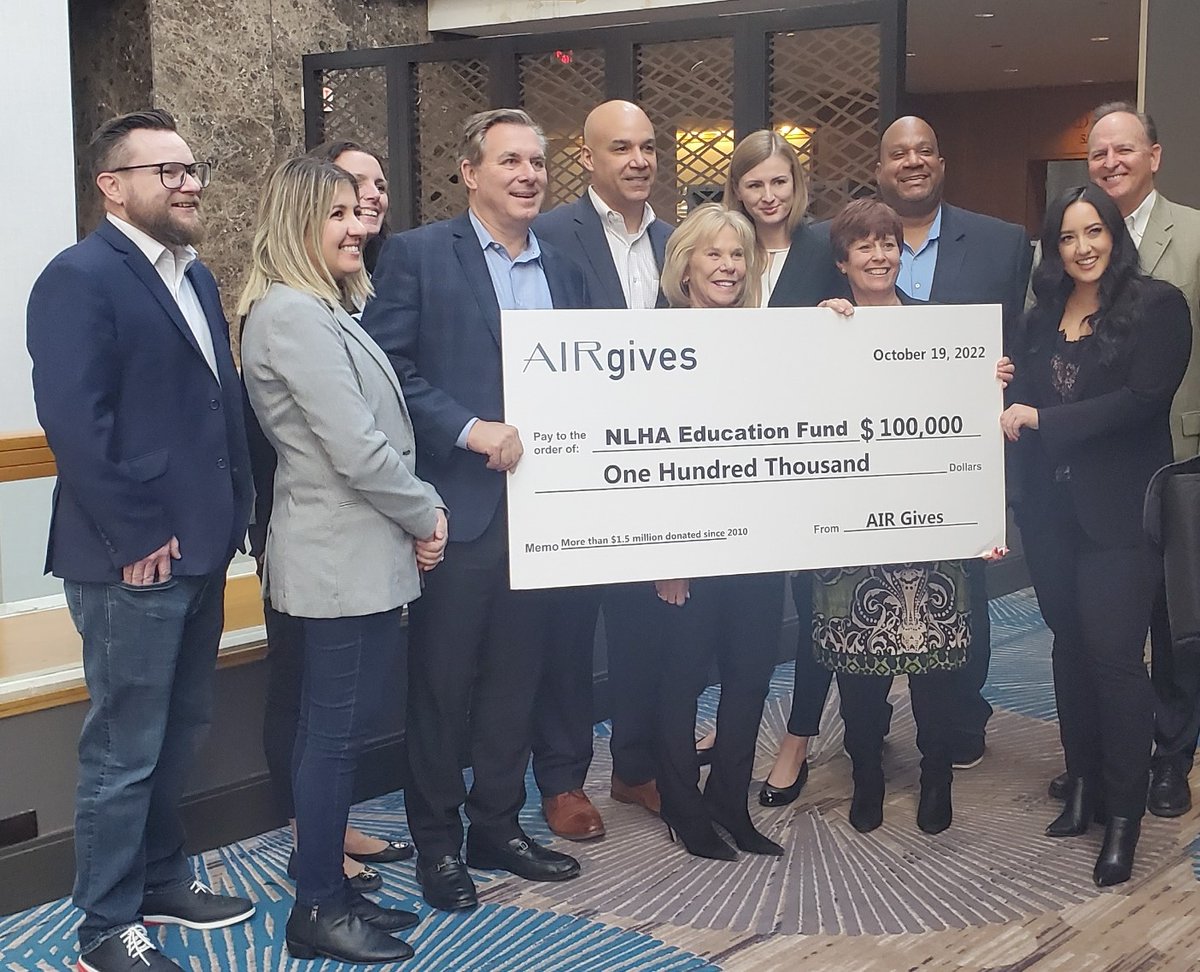 leasedhousing's tweet photo. Many thanks for the very generous contribution to the NLHA Education Fund by AIRgives!!! https://t.co/1L5W4o1MGM