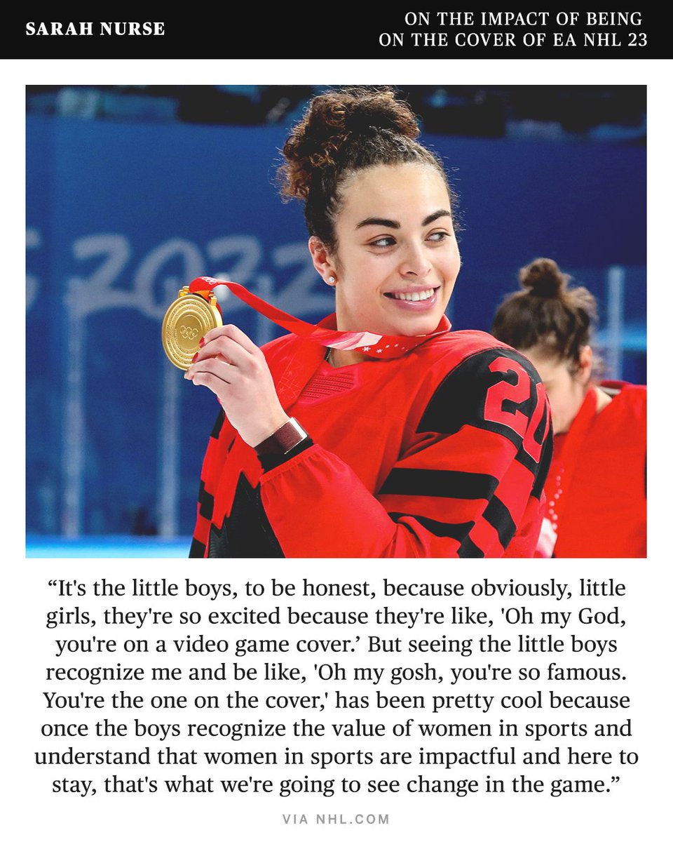 Sarah Nurse explained the impact she's seen after becoming the first woman on the cover of EA Sports NHL. 

<a href="/nursey16/">Sarah Nurse</a> | #ThatsaW