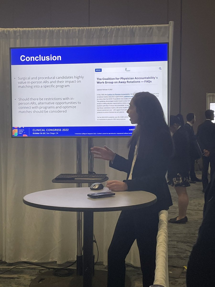 RachaelEssig's tweet photo. Slaying her first congress!! Congrats @n_deravi on your awesome presentation! @GUH_WHCSurgRes @AMetchikMD @RASACS #ACSCC22 https://t.co/j8qqcfHCov