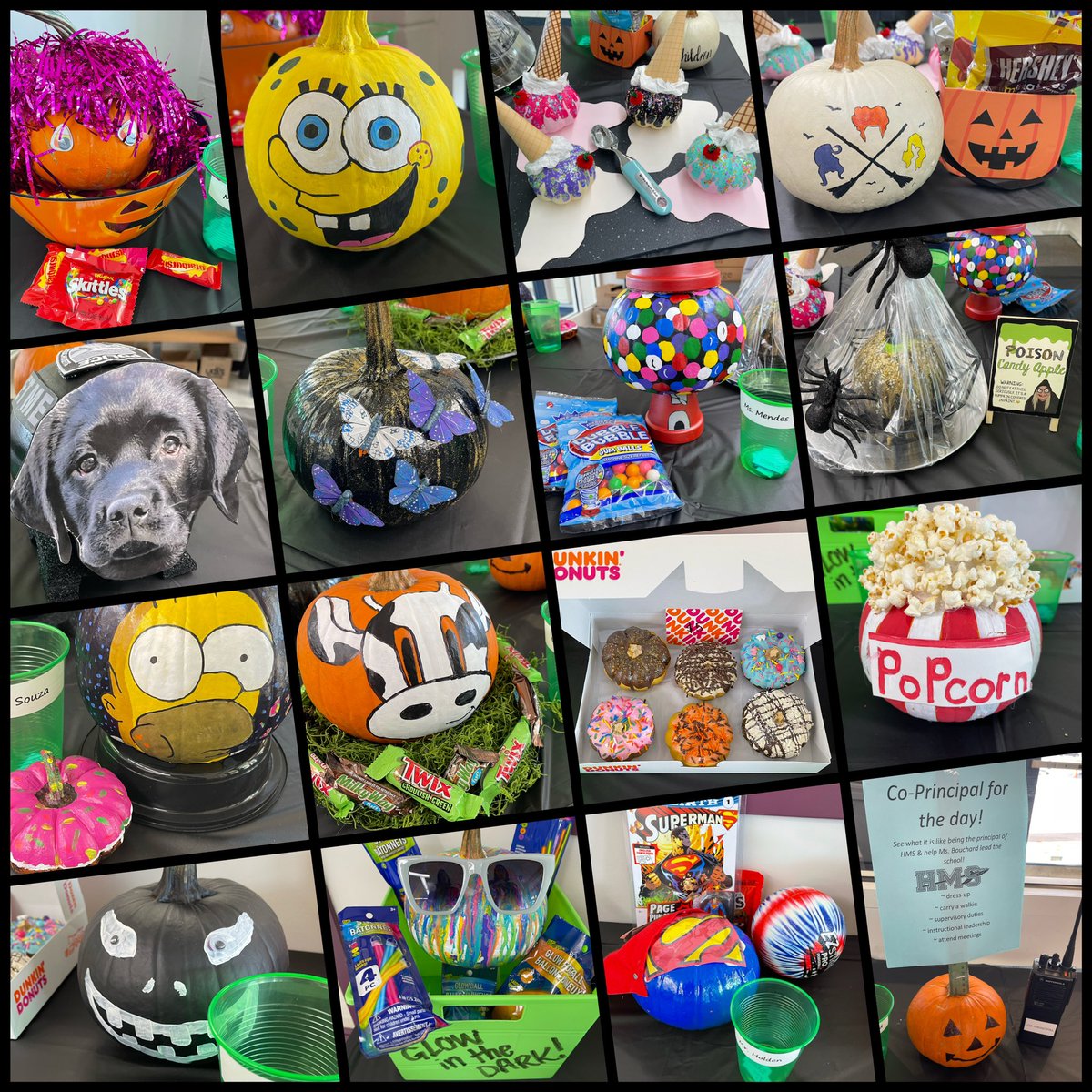ANNUAL PAINTED PUMPKIN RAFFLE!

Check out the fabulous painted pumpkins in the main lobby! Ss can purchase raffle tickets at lunch from now until Oct. 26!

Good luck to all of our participants, and a HUGE thank you to our amazing pumpkin makers! 🦇🎃 <a href="/HurleyMiddle/">Dr. Kevin Hurley MS</a>
