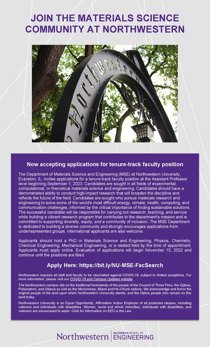 Ryan Truby (@rltruby) on Twitter photo We're hiring at Northwestern! In Mechanical Engineering, we have TWO openings (incl. one in manufacturing) and one tenure-track opening in Materials Science & Engineering. Please share/retweet within your networks. I couldn't be more proud to be <a href="/NorthwesternEng/">Northwestern Engineering</a>! We're hiring at Northwestern! In Mechanical Engineering, we have TWO openings (incl. one in manufacturing) and one tenure-track opening in Materials Science & Engineering. Please share/retweet within your networks. I couldn't be more proud to be <a href="/NorthwesternEng/">Northwestern Engineering</a>!