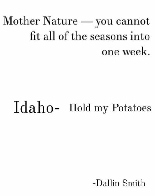 😂

#onlyinidaho #idaho #weather