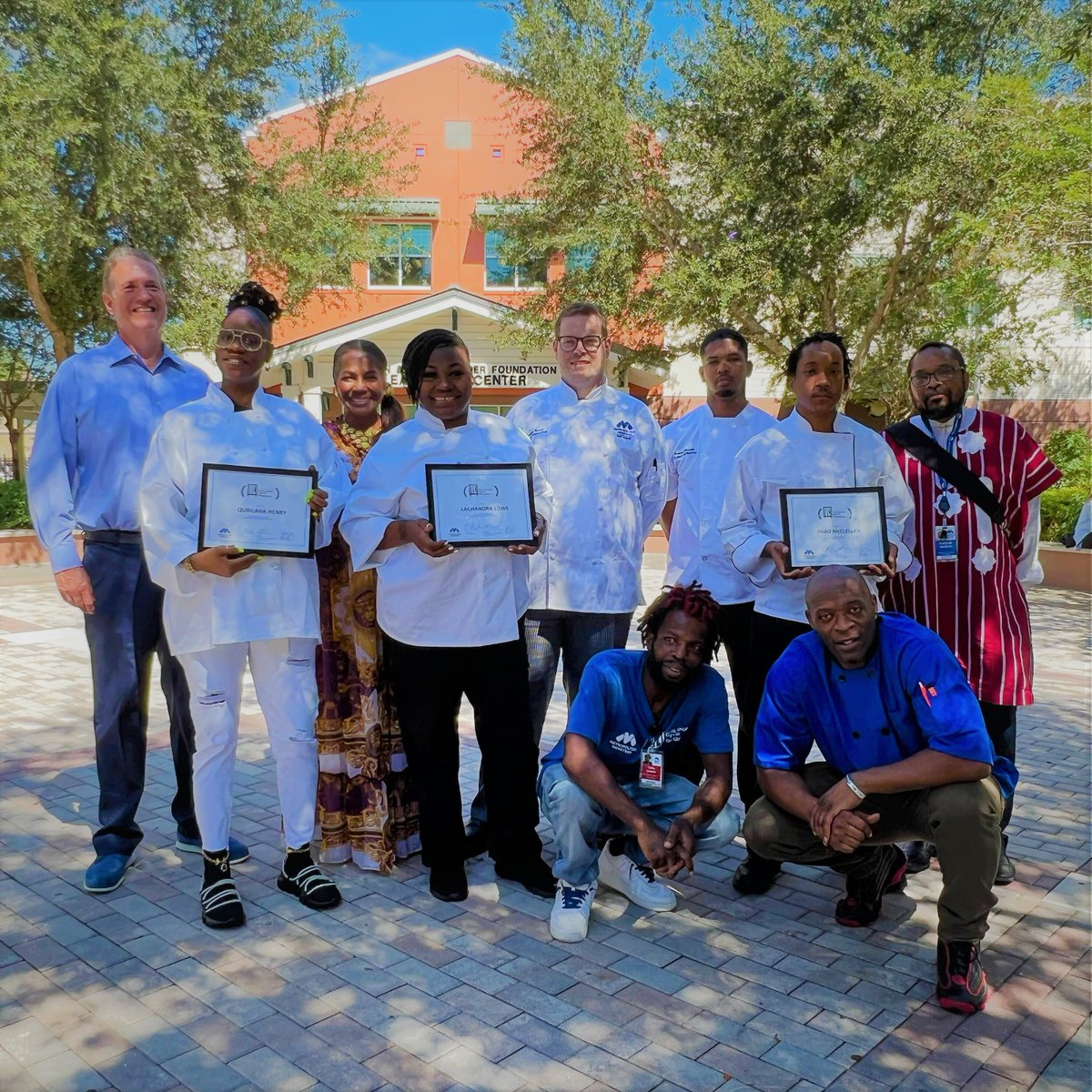 MetroMinistries's tweet photo. We are proud to present our Culinary Arts Program's newest graduates - Chef Qubilaha, Chef Lachandra, and Chef Jihad!

Whatever the future holds for our graduates, we know they will be well-prepared and know their futures are bright!

#CAP #CulinaryArtsProgram #Chef #CulinaryLife https://t.co/LjGjA64CNt