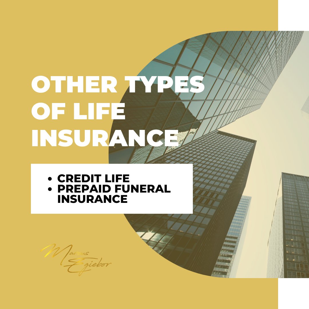 marcusegiebor's tweet image. ⭕ Credit life pays the balance of a loan if you die before the loan is paid off. 

⭕ Prepaid funeral insurance pays your funeral expenses. 

#lifeinsurance #theinsuranceguru #insuranceaccess #insurance #homeownersinsurance #propertyinsurance #dallas #texas #realestate #mortgage