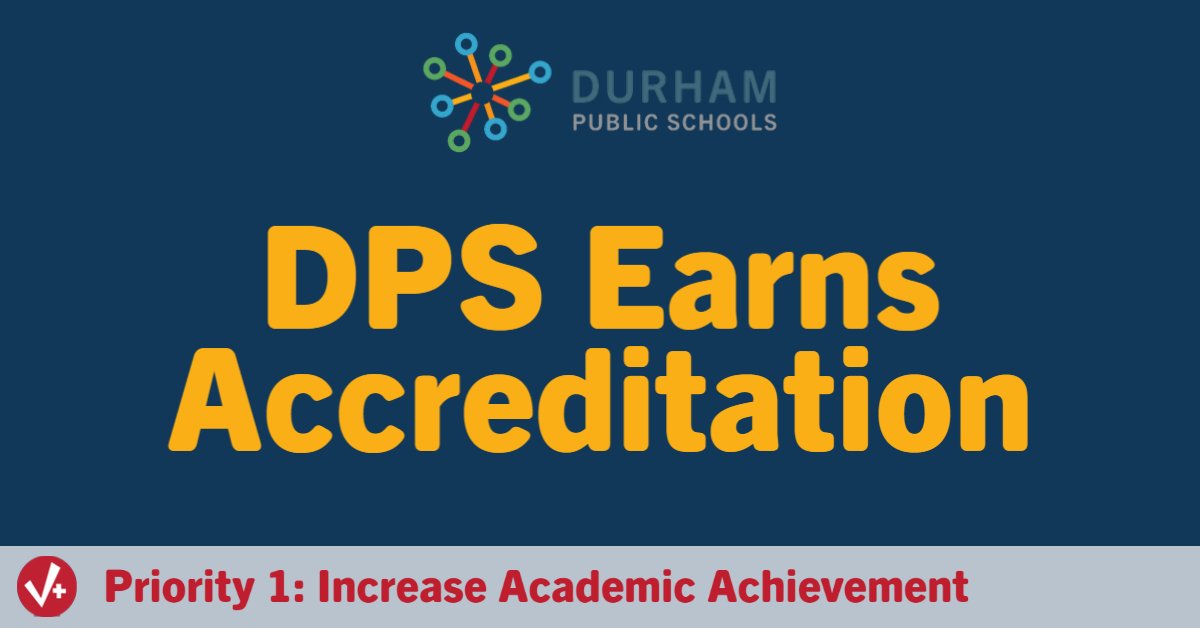 DPS has achieved accreditation, which means that it meets the standards for quality educational services. #DPSStrategicPlan #WeAreDPS