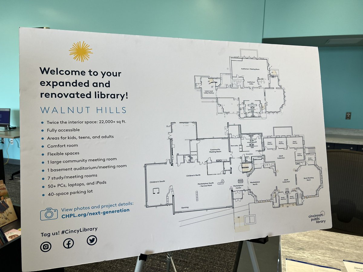 Jess_Baker_'s tweet photo. Today I toured my very own neighborhood library in Walnut Hills. After lots of renovation, this historic building is now fully accessible &amp; has community meeting space available. I ❤️ our public spaces &amp; places! #cincylibrary https://t.co/nD2n6N8esR