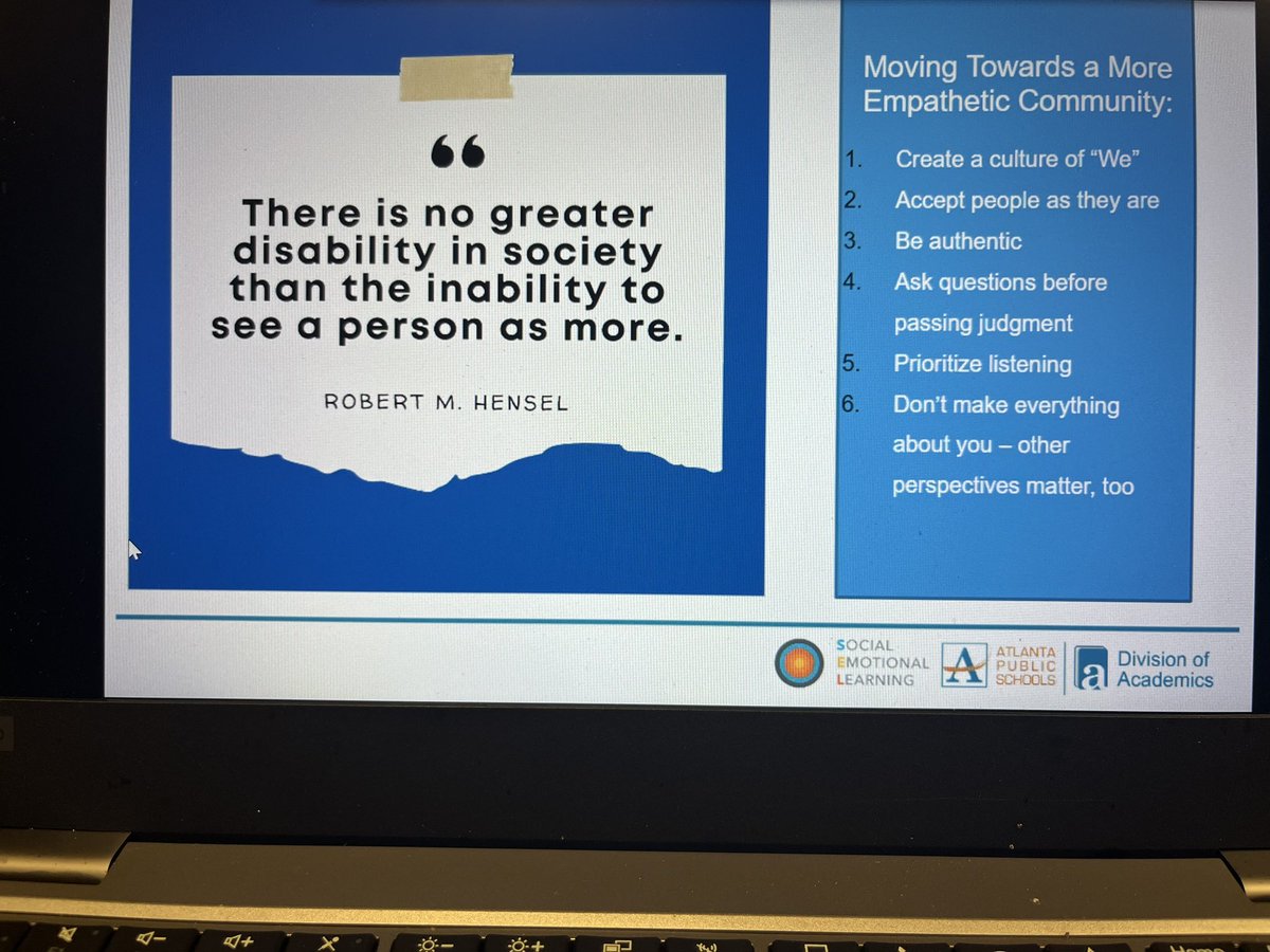 Our SEL Monthly Competency is #socialawareness—in lay terms, it’s empathy. Check out our #OptimisiticClosing Thanks to @drvbryant @ToliverDennis & @atlhummingbird for facilitating. I will be using the #DrawnTogetherActivity in an upcoming mediation. #Andragogy #WholeChild