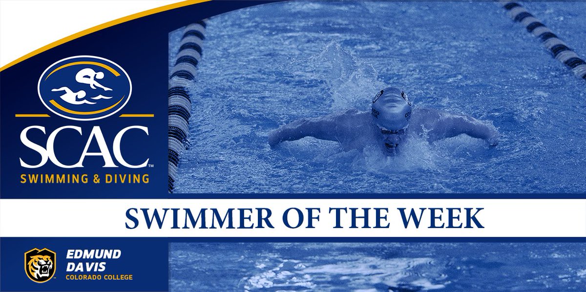 SCAC_Sports's tweet photo. .@CCTigers sweeps the week 2 #SCACMSwim honors as Edmund Davis earns Swimmer and Mac O'Brien takes home Diver of the Week🏊‍♂️

📰 Davis | https://t.co/taOMxbe0QD
📰 O'Brien | https://t.co/NK6CrnY0SN

#SCACPride | #d3swimming https://t.co/pr0rtk5MaZ
