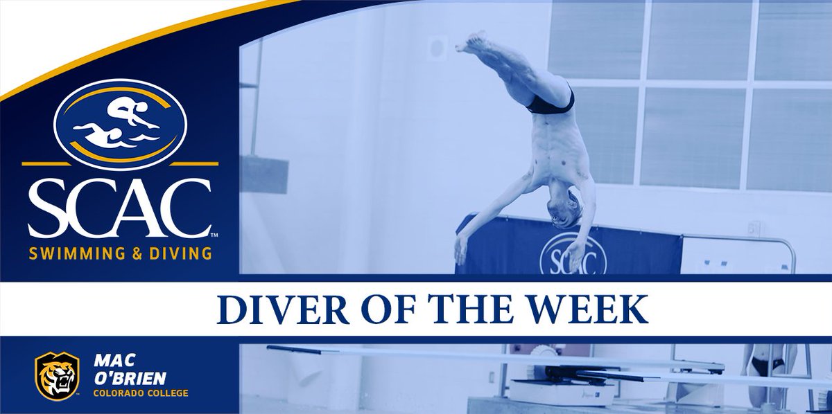 SCAC_Sports's tweet photo. .@CCTigers sweeps the week 2 #SCACMSwim honors as Edmund Davis earns Swimmer and Mac O'Brien takes home Diver of the Week🏊‍♂️

📰 Davis | https://t.co/taOMxbe0QD
📰 O'Brien | https://t.co/NK6CrnY0SN

#SCACPride | #d3swimming https://t.co/pr0rtk5MaZ
