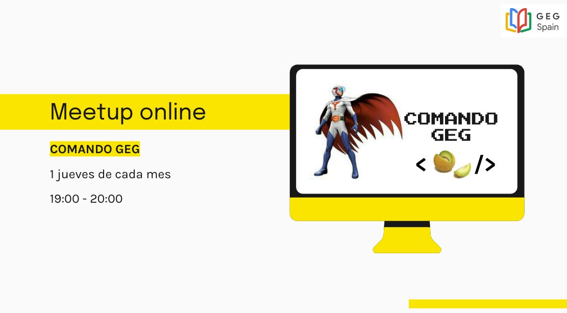 Un día para el primer #ComandoGEG con <a href="/pfelipm/">Pablo Felip</a> y <a href="/balbinof/">BalBino {𝘭𝘢𝘴2𝘤𝘰𝘯𝘉} Fernández Revuelta</a> 

🗒️ Contaremos con <a href="/oscarboluda/">eFePeando</a> <a href="/NGonGil/">Natalia González Gil</a> <a href="/lolaprieto/">lola prieto</a> <a href="/MusicTevale/">Teresa Valero</a> en directo.
📅 20 de noviembre a las 19:00 
🗺️ youtu.be/FB-uIFRsAgU

<a href="/miguelujeda/">Miguel Ujeda Gálvez</a> <a href="/alberto_gilsanz/">Alberto Gilsanz</a> <a href="/AnaBMoline/">Ana Moliné</a> <a href="/fisqui/">Pedro Márquez</a> <a href="/ceterio/">Javier Simón</a> <a href="/jfeliua/">Jaume Feliu</a>