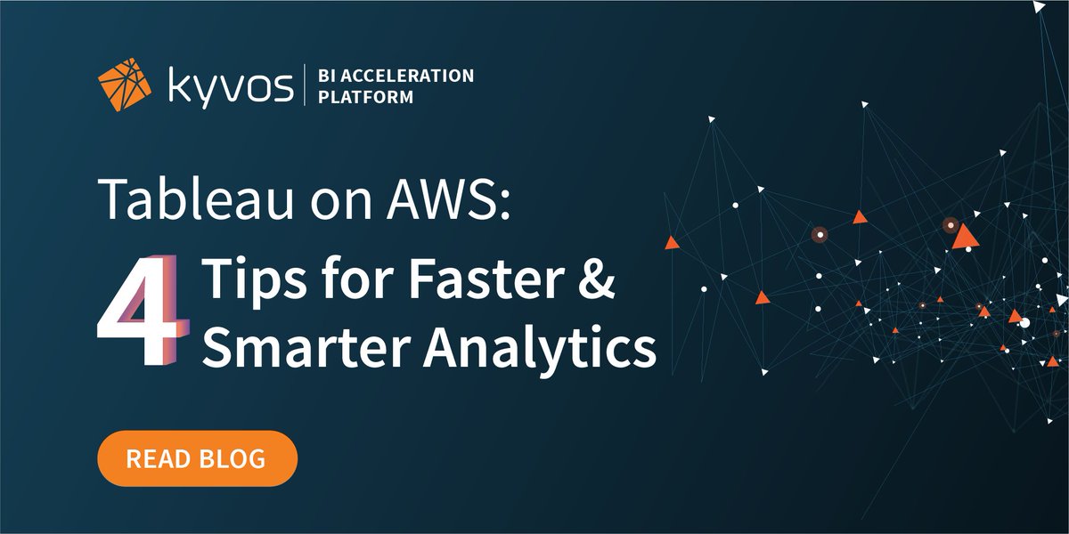 KyvosInsights's tweet photo. Get hold of some tips on how can #Kyvos help you optimize the performance of Tableau on AWS. https://t.co/eU7OvSvvFX
#KyvosonTableau #InstantInsights #SuperfastPerformance https://t.co/aZxaLOM2cH