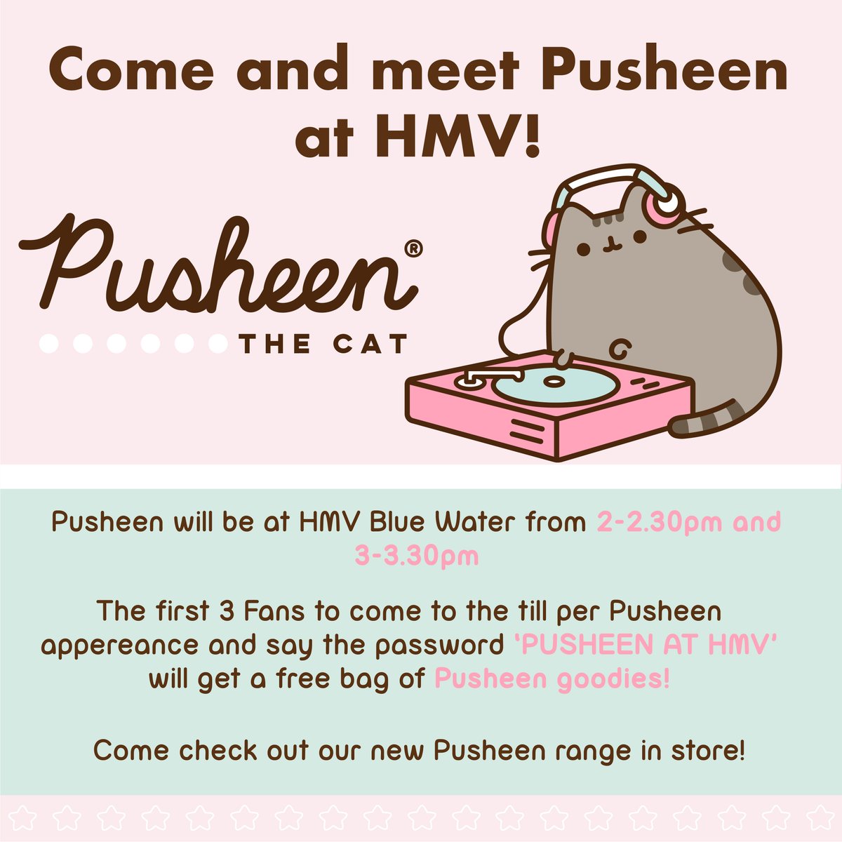 hmvtweets's tweet photo. ATTENTION Pusheen lovers 👀 mark your calendars  
✨22 October✨ Only at Bluewater &amp; Thurrock https://t.co/ze7NFb2uFn