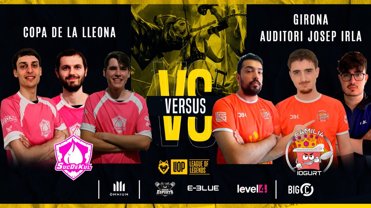 🦁 Recordem que demà viurem la 1a edició de la Copa de la Lleona al l'Auditori Josep Irla de Girona! 🦁

<a href="/SucDeKul/">SucDeKul</a> i <a href="/FamiliaIogurt/">Família Iogurt</a> ja estan preparats, i vosaltres?

Col: <a href="/omnium/">Òmnium Cultural</a>, @Heron_Esports, <a href="/EBlueGaming/">E Blue</a>, <a href="/girtic/">GIRTIC informàtica</a>, <a href="/catosfera/">Catosfera</a>, <a href="/OmniumLleida/">Òmnium Lleida-Ponent</a> i <a href="/level4teches/">level4</a>