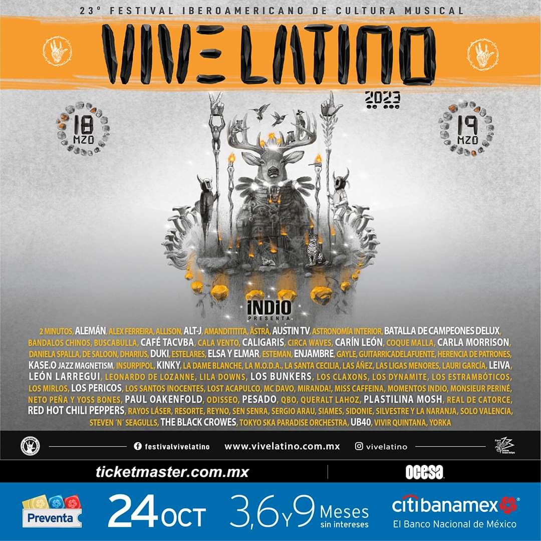 RuidoTV's tweet photo. Line Up Oficial @vivelatino 2023  #VL23 #ViveLatino https://t.co/IASOqUV1cc