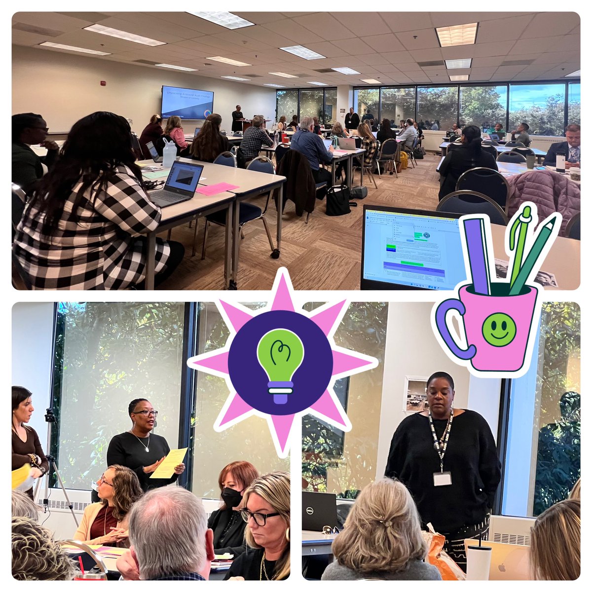 TTimmonsparrott's tweet photo. Engaging in a leadership reflection using the audit results as a lens to examine behaviors, beliefs and ways of being.  #LeaderLearning . @Teewash778 @OTLS_ED @MCPS https://t.co/Gu0xP8YcDn