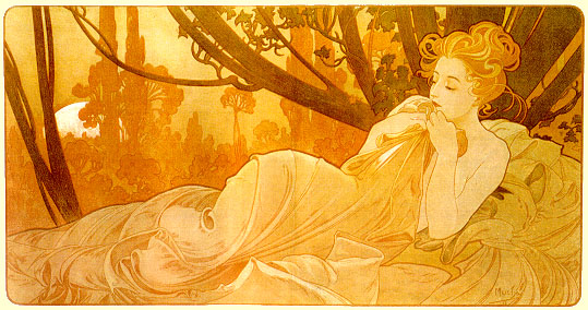 Dusk, 1899 #czechart #alphonsemucha wikiart.org/en/alphonse-mu…