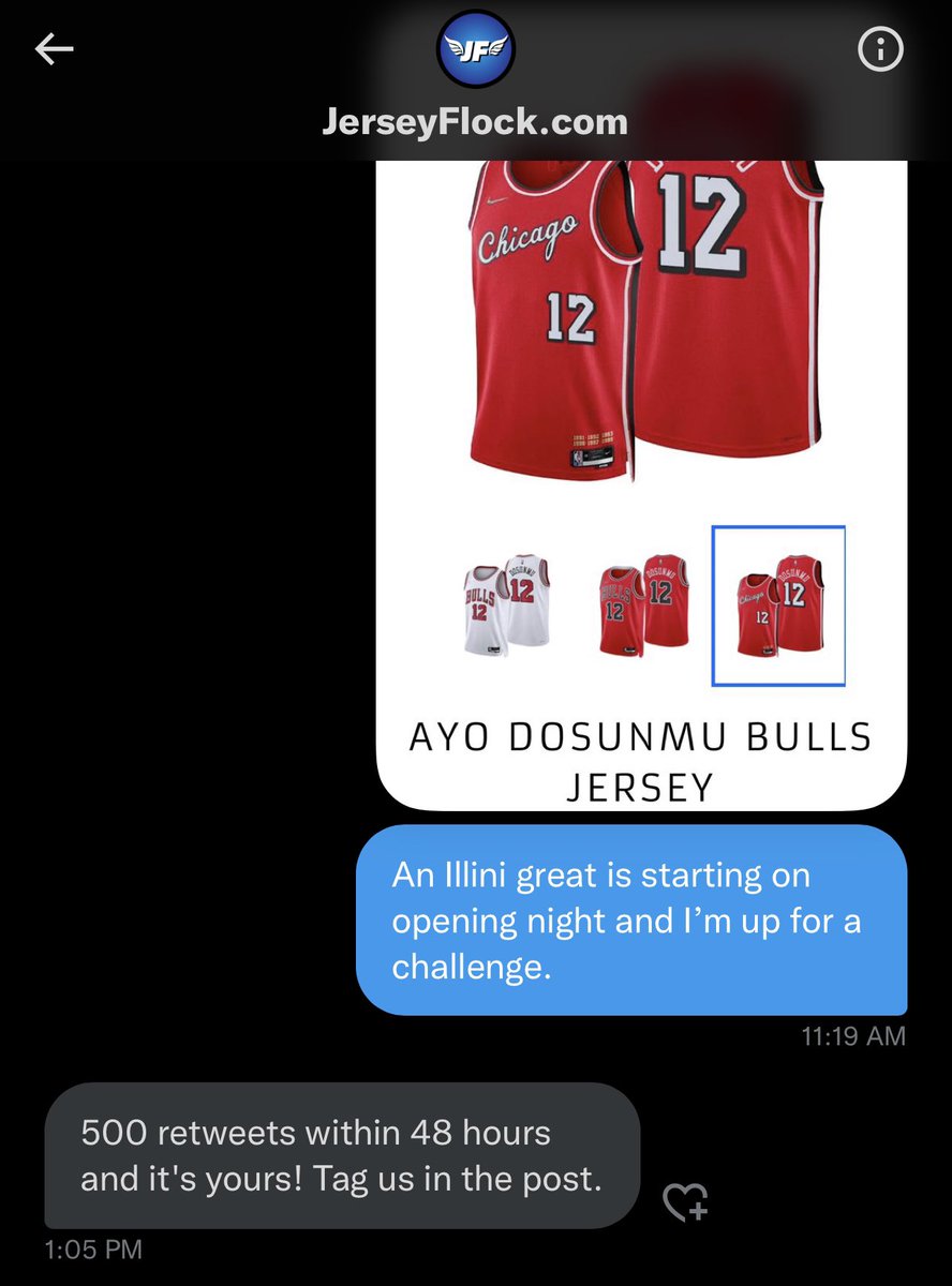 SteveKSnider's tweet photo. Help me celebrate Bulls opening night and @AyoDos_11 getting the start! #illini 

@JerseyFlock https://t.co/8wpvOvCK0a