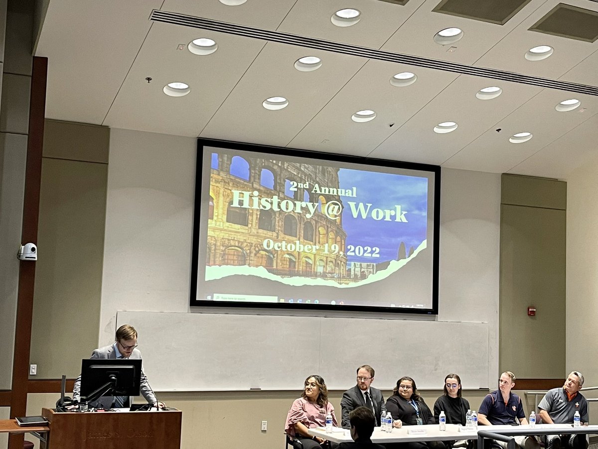 This is the second year @SHSU_History is holding a “History @ Work” event, where we invite our graduates to come back and talk about what you can do with a history degree. So thrilled to be part of the @SamHoustonState community.