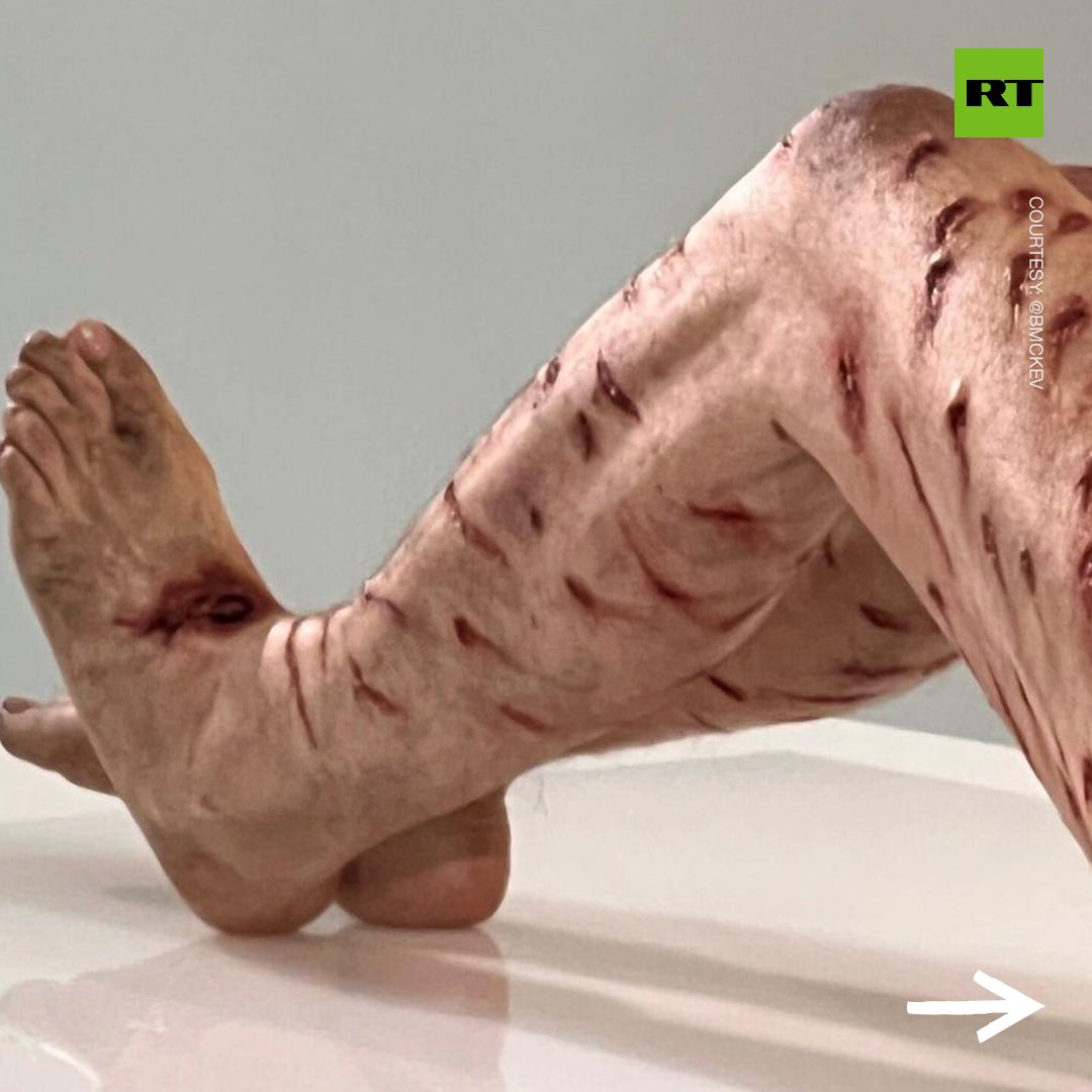 RT_com's tweet photo. An ultra-realistic model of Jesus Christ made from silicone, latex, and human hair has been put on display at Salamanca Cathedral in Spain. 

More: https://t.co/RPVTqM3oPP https://t.co/32hUTbDrLL