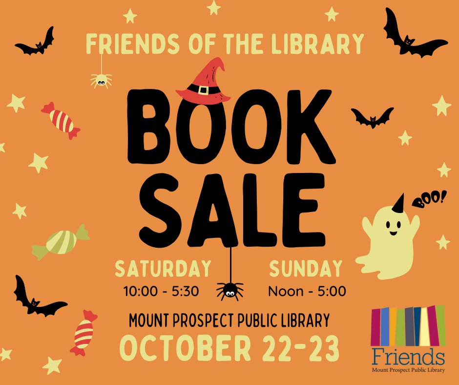 friendsofmppl's tweet photo. Join us at the Friends Book Sale this weekend, Saturday, Oct 22 and Sunday, Oct 23, for spooky good deals on books, movies, music, audiobooks, games, and more. Be shocked by our wide selection of great quality items at scary low prices, in the library and in the parking garage. https://t.co/3QnCY1c98Y