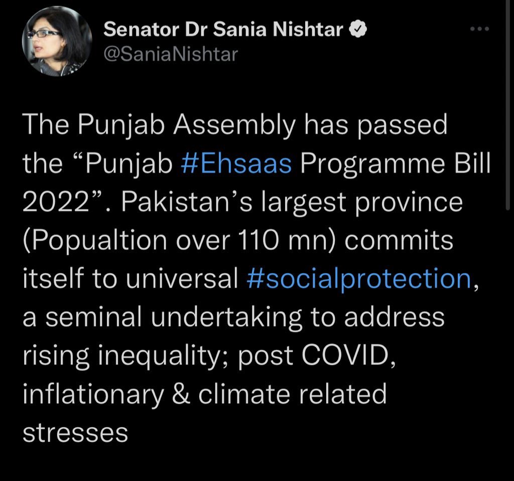 PTIOfficialCP's tweet photo. The Punjab Government passed
“Punjab Ehsaas Programme Bill 2022”.
#EhsaasProgramme https://t.co/DkeYAQZJkQ